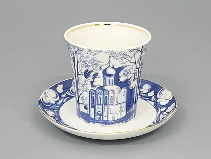 Бокал с блюдцем Ленинградский На Нерли 360 мл арт. 81.10491.00.1