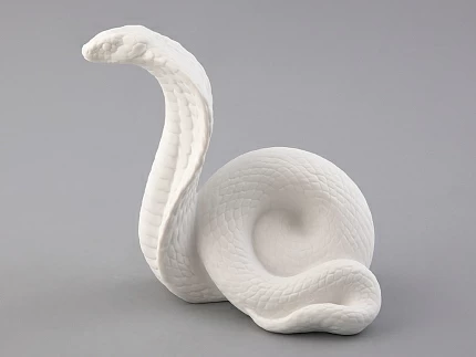 Скульптура форма Кобра, большой размер, в подарочной упаковке, рисунок Белый, арт. 81.33373.00.1 Скульптура форма Кобра, большой размер, в подарочной упаковке, рисунок Белый, арт. 81.33373.00.1