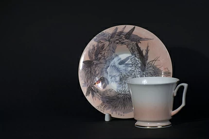 Чашка с блюдцем Татьянин день на форме Юлия, рисунок 1