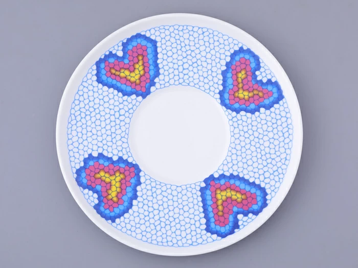 Чашка с блюдцем чайная, форма Колокол, рисунок Боа радужный, арт. 81.32688.00.1, 