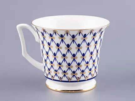 Чашка с блюдцем кофейная 145 мл форма Юлия рисунок Кобальтовая сетка арт. 81.20119.00.1