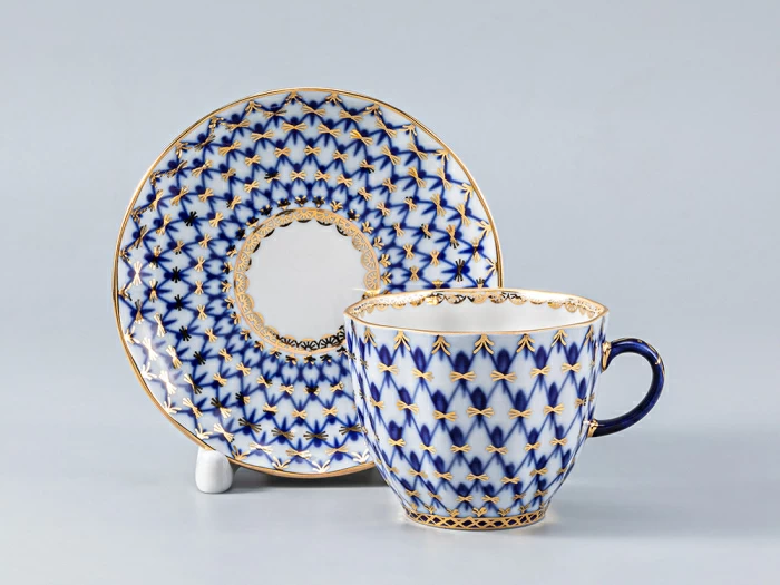 Сервиз кофейный форма Тюльпан рисунок Кобальтовая сетка, 6 персон 20 предметов, арт. 81.20944.00.1, 