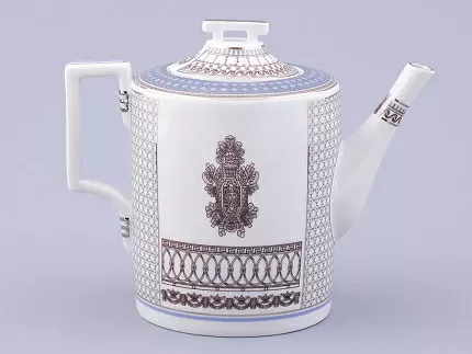 Сервиз чайный на 6 персон 21 предмет, форма Гербовая, рисунок Серебряный город, арт. 81.32583.00.1