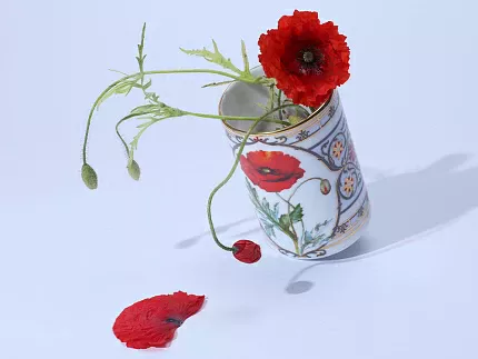 Бокал 400 мл в подарочной упаковке, форма Соло, рисунок Мак восточный, арт. 81.32713.00.1