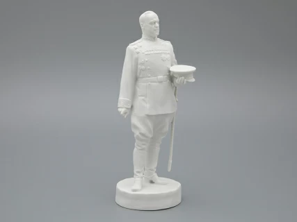 Скульптура Маршал Жуков Г.К., в подарочной упаковке, Белый бисквит, арт. 81.33453.00.1, 