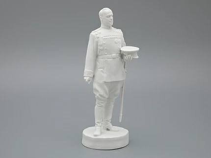 Скульптура Маршал Жуков Г.К., в подарочной упаковке, Белый бисквит, арт. 81.33453.00.1