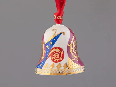 Подарочный набор Колокольчик форма Петелька рисунок Рождественские узоры 3 штуки, арт. 81.32619.00.1 Подарочный набор Колокольчик форма Петелька рисунок Рождественские узоры 3 штуки, арт. 81.32619.00.1