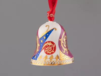 Подарочный набор Колокольчик форма Петелька рисунок Рождественские узоры 3 штуки, арт. 81.32619.00.1