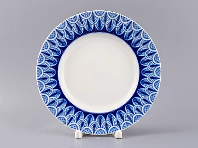 Тарелка мелкая 180 форма Шатровая рисунок Ажур, арт.80.99809.00.1