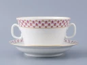 Чашка с блюдцем для бульона Молодежная Сетка-Блюз 2 арт. 81.26642.00.1, Чашка с блюдцем для бульона Молодежная Сетка-Блюз 2 арт. 81.26642.00.1,
