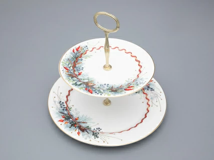 Этажерка 2-х ярусная, в подарочной упаковке, форма Стандартная - 2, рисунок Календа, арт. 81.33223.00.1, 