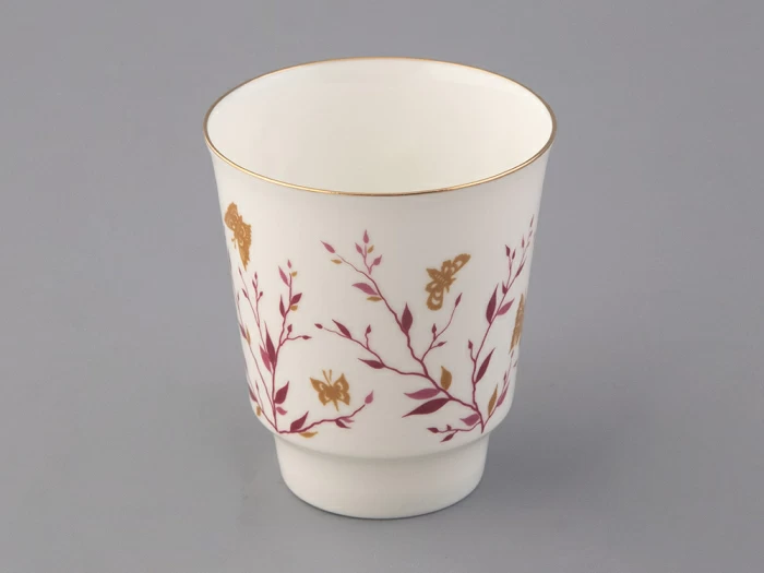 Чашка с блюдцем кофейная 165 мл форма Майская рисунок Розовые веточки арт. 81.13735.00.1, 