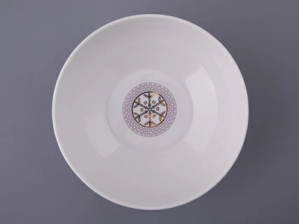 Салатник 200 мм, форма Утро, рисунок Морозный январь красная, арт. 80.48361.00.1, 