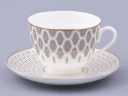 Чашка с блюдцем чайная форма Весенняя 2 рисунок Саламандра Грей, арт. 81.31631.00.1, Чашка с блюдцем чайная форма Весенняя 2 рисунок Саламандра Грей, арт. 81.31631.00.1,