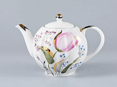 Чайник заварочный Тюльпан Розовые тюльпаны 600 мл арт. 80.00028.00.1