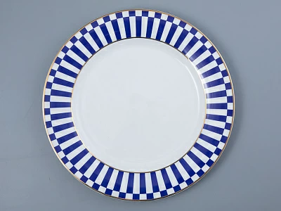 Тарелка плоская 270 мм Стандартная-2 рисунок Да и нет Синий арт. 80.44732.00.1