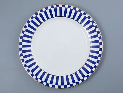 Тарелка плоская 270 мм Стандартная-2 рисунок Да и нет Синий арт. 80.44732.00.1