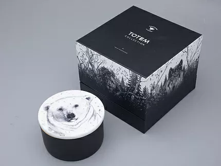 Шкатулка в подарочной упаковке, форма Идиллия, рисунок Тотем. Медведь арт. 81.31594.00.1
