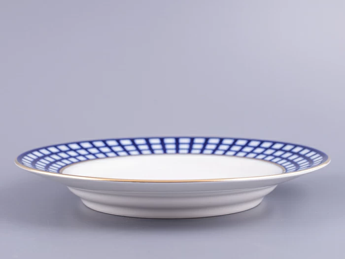 Тарелка 220 мм Глубокая Кобальтовая клетка арт. 80.04052.00.1, 
