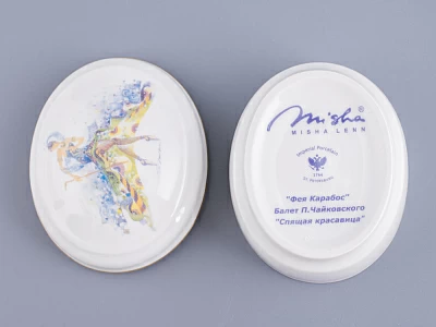 Туалетная коробочка форма Овальная рисунок Фея Карабос арт. 80.86404.00.1