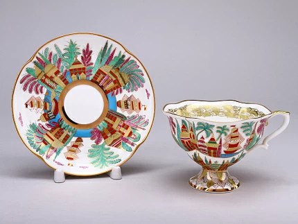 Чашка с блюдцем чайная Наташа Корабли и башни арт. 81.14143.00.1 Чашка с блюдцем чайная Наташа Корабли и башни арт. 81.14143.00.1