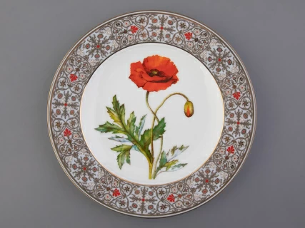 Тарелка декоративная 270 мм в подарочной упаковке, форма Европейская, рисунок Мак восточный, арт. 81.32769.00.1, 