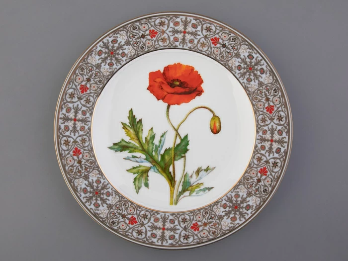 Тарелка декоративная 270 мм в подарочной упаковке, форма Европейская, рисунок Мак восточный, арт. 81.32769.00.1, 