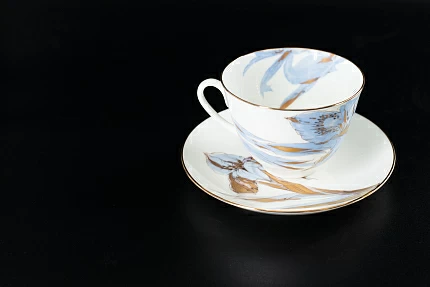 Чашка с блюдцем Любимые Цветы Модерна 2, на форме Весенняя, арт 61.20999.00.1