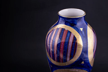 Ваза Золотые овалы на форме Ламповая, арт 60.04647.00.1