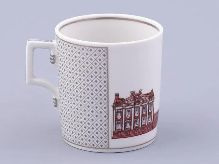 Чашка с блюдцем чайная, форма Гербовая, рисунок Серебряный город 5, арт. 81.32588.00.1,  Чашка с блюдцем чайная, форма Гербовая, рисунок Серебряный город 5, арт. 81.32588.00.1,