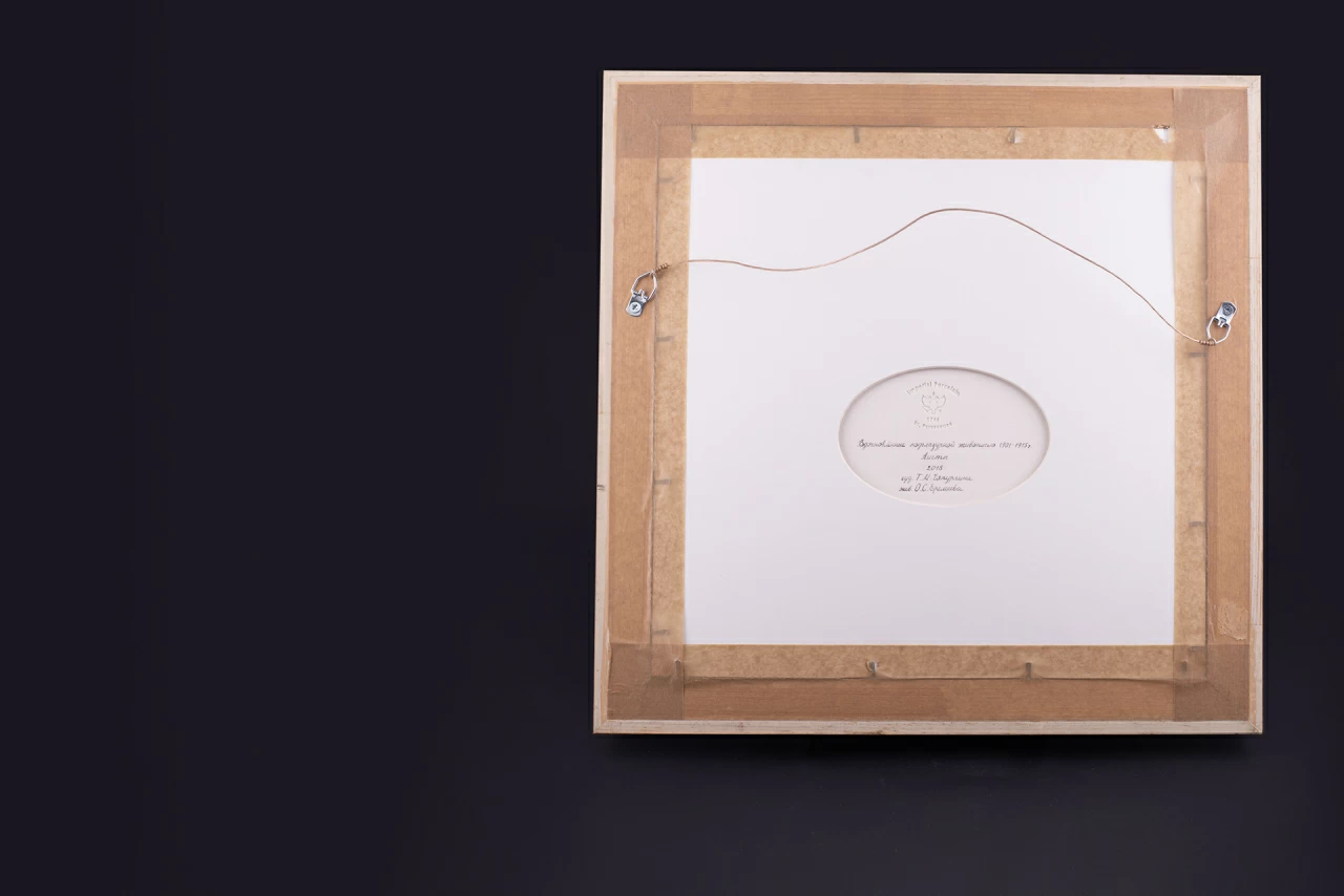 Пласт в багете 350х350 мм, рисунок Аисты арт 80.88248.00.1, 