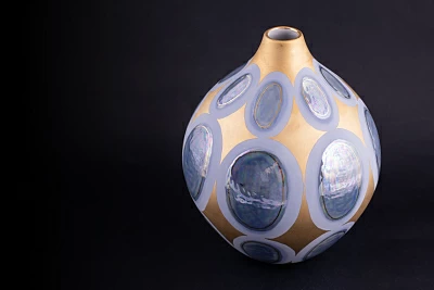 Ваза Золотая, на форме Круглая, арт 60.16363.00.1