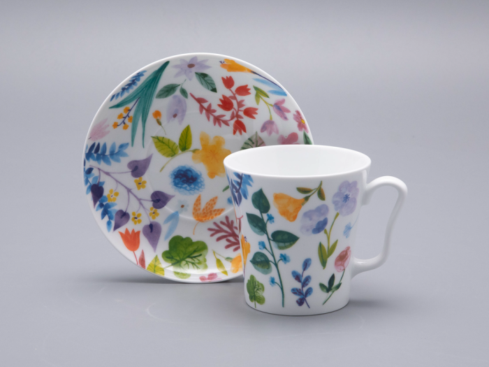 Бокал с блюдцем форма Ленинградский рисунок Primavera, арт. 81.34502.00.1, 