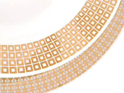 Тарелка 220 мм форма Глубокая, рисунок Зазеркалье. Квадраты, арт. 80.99939.00.1