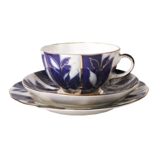 Трехпредметный комплект чайный Тюльпан Зимний вечер 250 мл арт.  81.10010.00.1, 