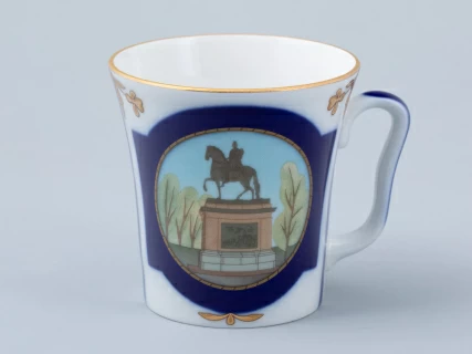 Бокал с блюдцем форма Ленинградский рисунок Прадеду правнук арт. 81.31478.00.1, 