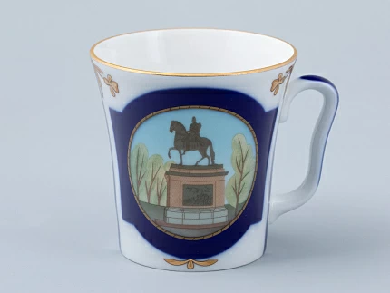 Бокал с блюдцем форма Ленинградский рисунок Прадеду правнук арт. 81.31478.00.1 Бокал с блюдцем форма Ленинградский рисунок Прадеду правнук арт. 81.31478.00.1