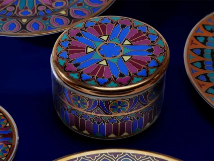 Шкатулка в подарочной упаковке, форма Идиллия, рисунок Готический 7, арт. 81.34170.00.1, 