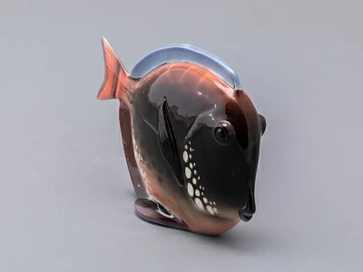 Скульптура форма Рыба-диск среднего размера рисунок Розовый, арт. 82.50097.00.1