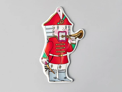 Елочная игрушка рисунок Щелкунчик арт. 80.38547.00.1