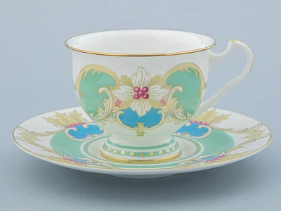 Чашка с блюдцем чайная 240 мл форма Айседора рисунок Аквамарин арт. 81.30907.00.1 Чашка с блюдцем чайная 240 мл форма Айседора рисунок Аквамарин арт. 81.30907.00.1