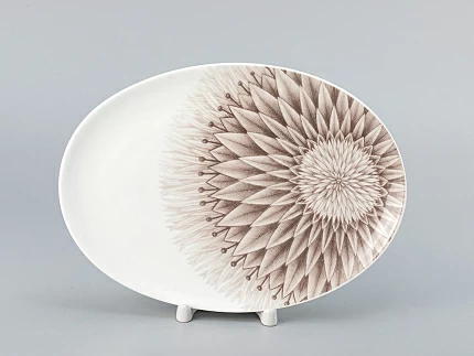 Блюдо овальное 235х170 мм форма Восточная рисунок Aloha Bungalow, арт. 80.40056.00.1