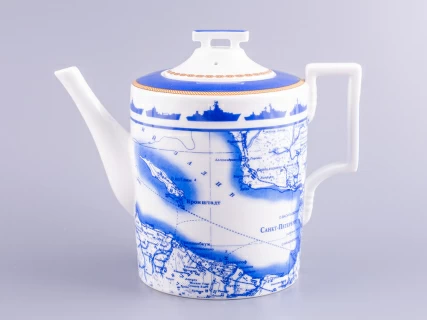 Сервиз чайный форма Гербовая рисунок Кают-компания, 6 персон 14 предметов арт. 81.24029.00.1, 