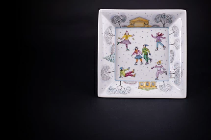 Подставка для мелочи, рисунок Зимний парк, форма Европейская, арт 60.05624.00.1