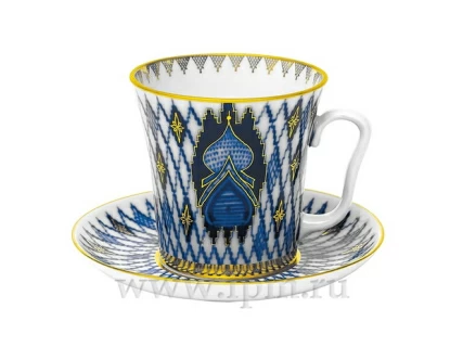 Бокал с блюдцем форма Ленинградский рисунок Кижи 360 мл арт. 81.10496.00.1, 