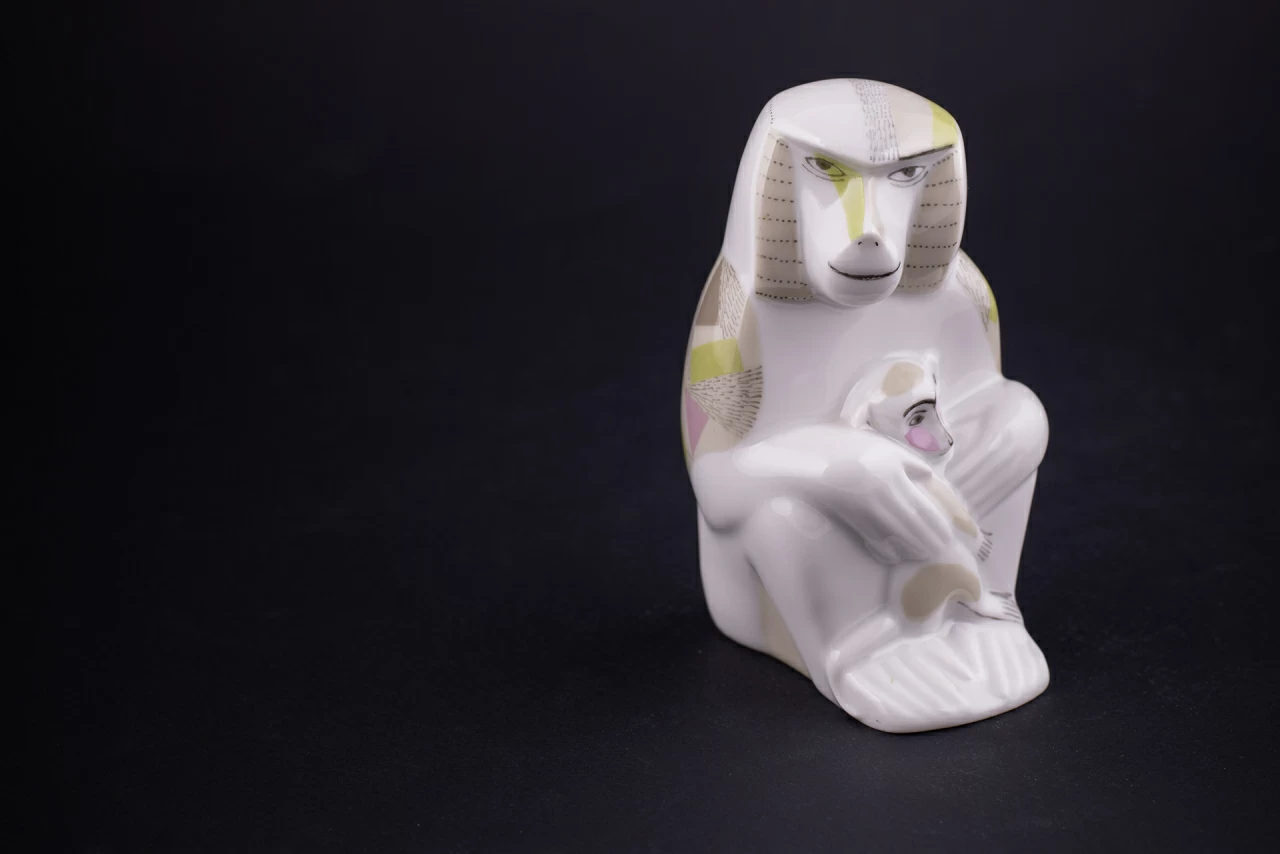 Скульптура Павиан с детенышем, Папа павиан, арт 62.09308.00.1, 