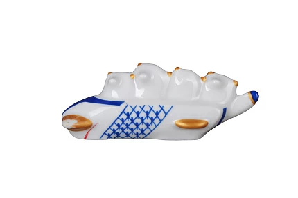 Скульптура форма Бобслеисты рисунок Синяя сетка арт. 82.82950.00.1