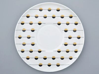 Чашка с блюдцем чайная форма Колокол рисунок Балтийский берег 1, арт. 81.31862.00.1