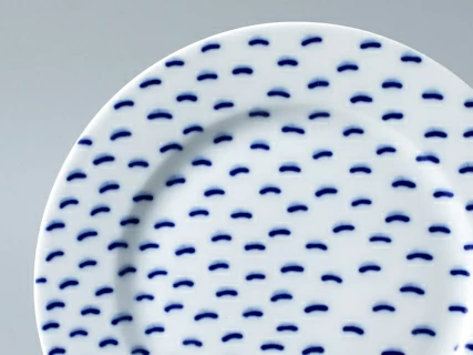 Тарелка мелкая 215 форма Европейская - 2 рисунок Реки России. Енисей, арт. 80.35358.00.1, 