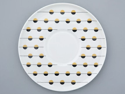 Чашка с блюдцем чайная форма Колокол рисунок Балтийский берег 1, арт. 81.31862.00.1